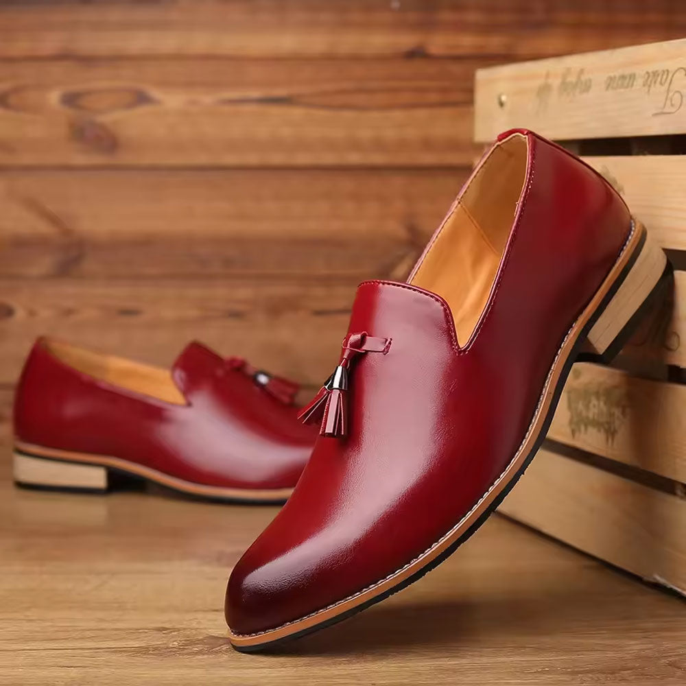 Men’s Pointed Leather Oxford Shoes