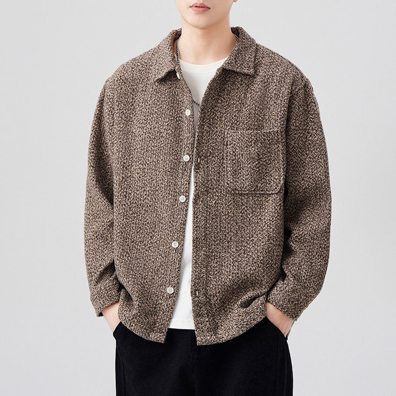 Retro Casual Long-Sleeve Knit Jacket