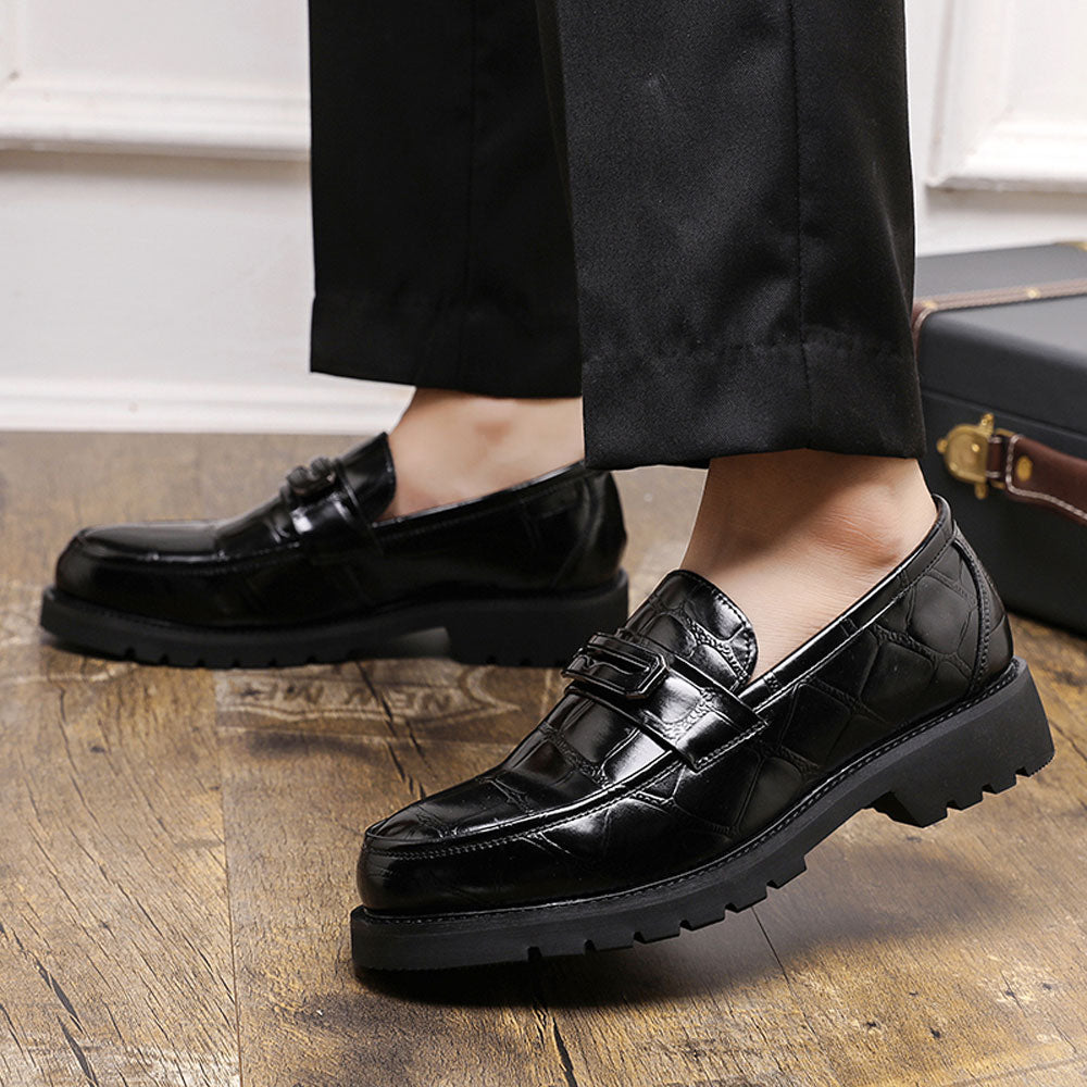 Men’s Thick-Sole Leather Dress Shoes