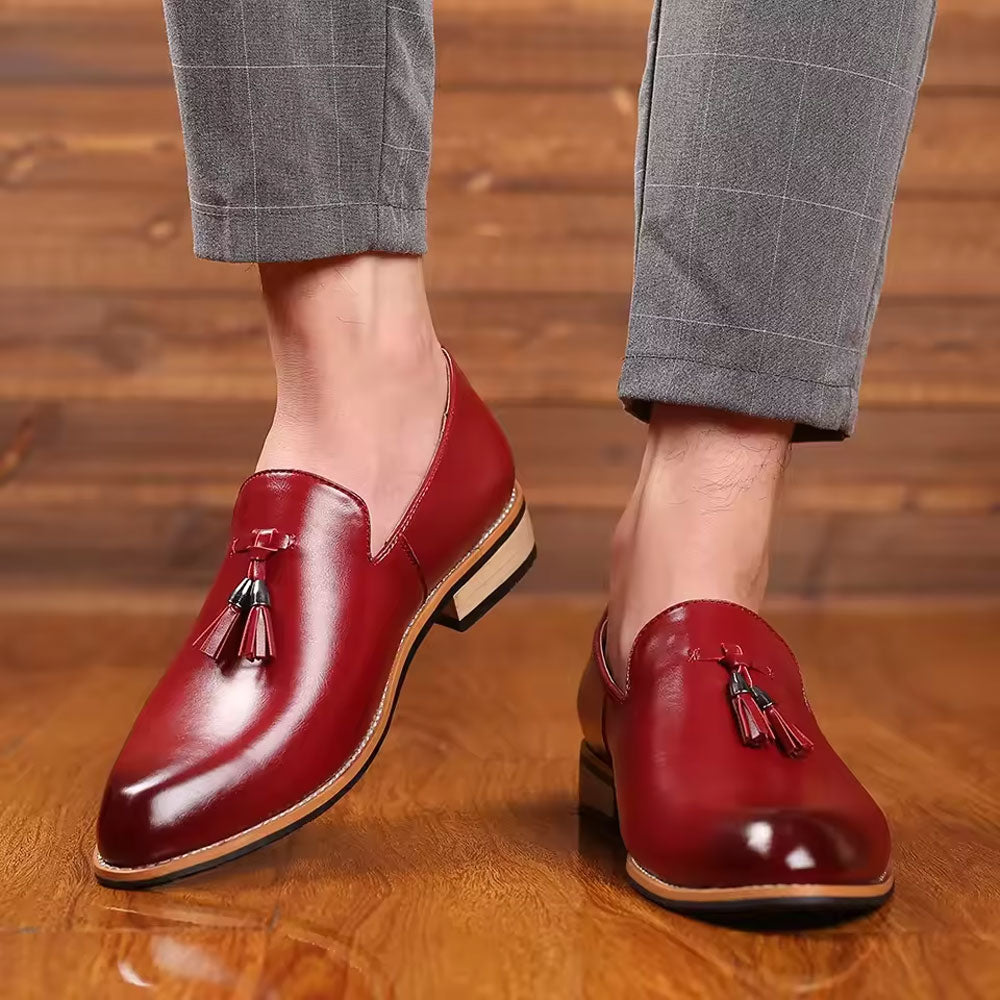 Men’s Pointed Leather Oxford Shoes